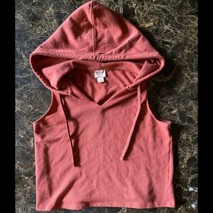 Cropped Sleeveless Hoodie